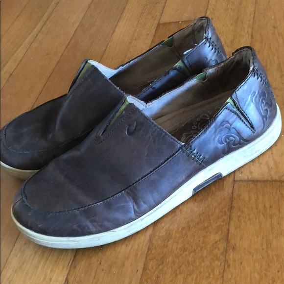 OluKai Other - Olu Kai brown leather slip ons